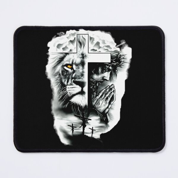 Item preview, Lion of Judah with Cross — Christian Art designed and sold by BarbaraLFalo.