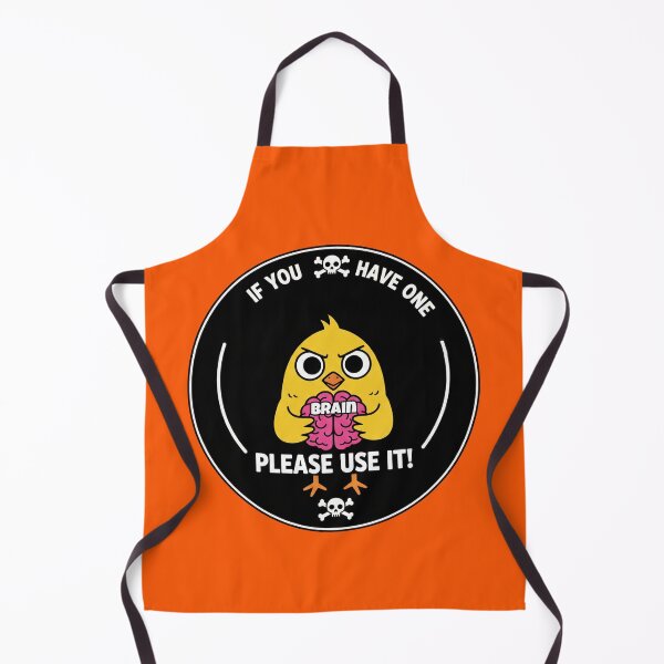 Item preview, Angry Yellow Chick Holding Brain – Witty Humor designed and sold by INNERSELFART.