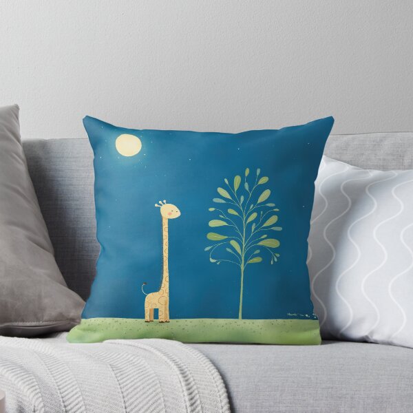 Item preview, Little Giraffe and the Moon – Whimsical Night Garden Illustration designed and sold by Whimsical Hug.