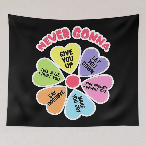 Item preview, Rick Astley Candy Heart Song Lyrics designed and sold by johzenfra.