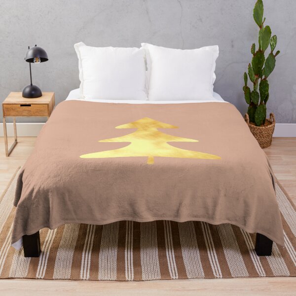 Item preview, Golden Pine Tree on creme - Calm, Sensory-Friendly designed and sold by CreaTwinkles.