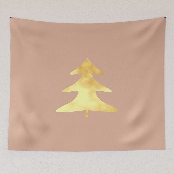 Item preview, Golden Pine Tree on creme - Calm, Sensory-Friendly designed and sold by CreaTwinkles.