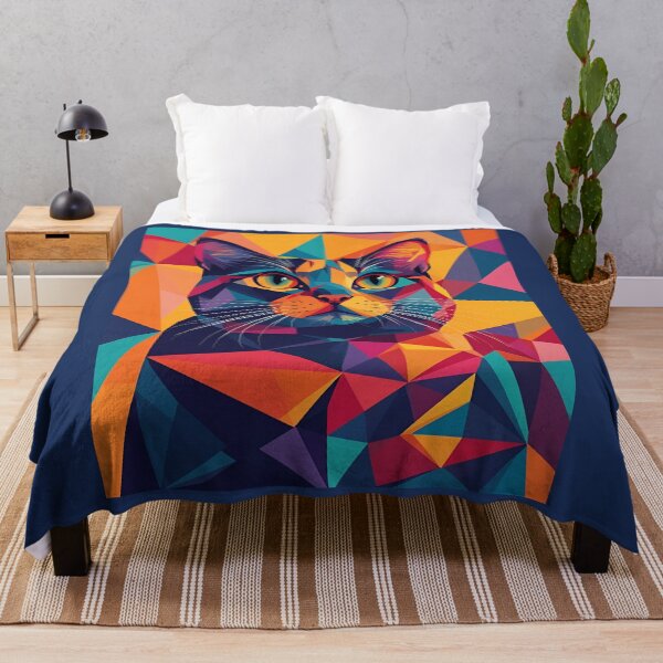 Item preview, Symmetry of the Feline – Geometric Cat Art designed and sold by Lumive.