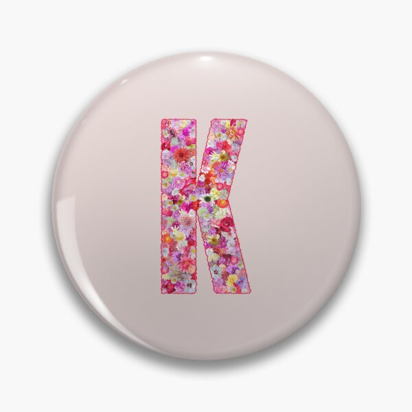 Item preview, Floral Letter K –  Botanical English Alphabet Monogram Typography Design designed and sold by TheSassyNoble.