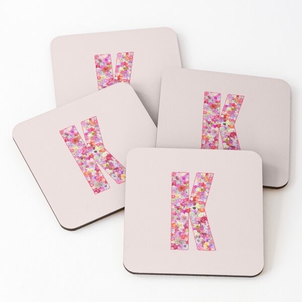 Item preview, Floral Letter K –  Botanical English Alphabet Monogram Typography Design designed and sold by TheSassyNoble.