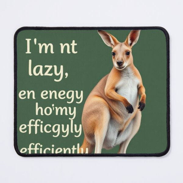 Item preview, kangaroo//I’m not lazy, I’m energy-efficiently hopping designed and sold by SSMC DREAM DESIGN.