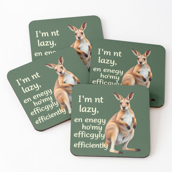 Item preview, kangaroo//I’m not lazy, I’m energy-efficiently hopping designed and sold by SSMC DREAM DESIGN.
