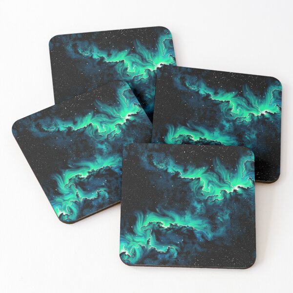 Item preview, Night Sky with Aqua Green Aurora designed and sold by Krystals-Art.