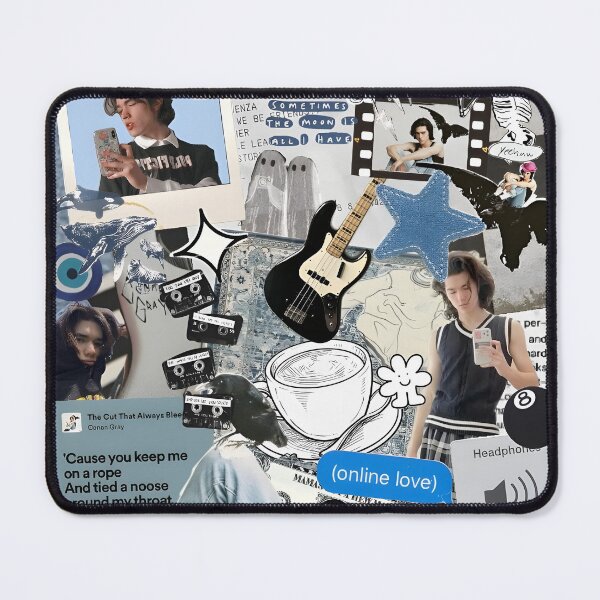 Item preview, Conan Gray Aesthetic Collage Edit – Indie Soft Blue Mood Art designed and sold by Lexie Reed.