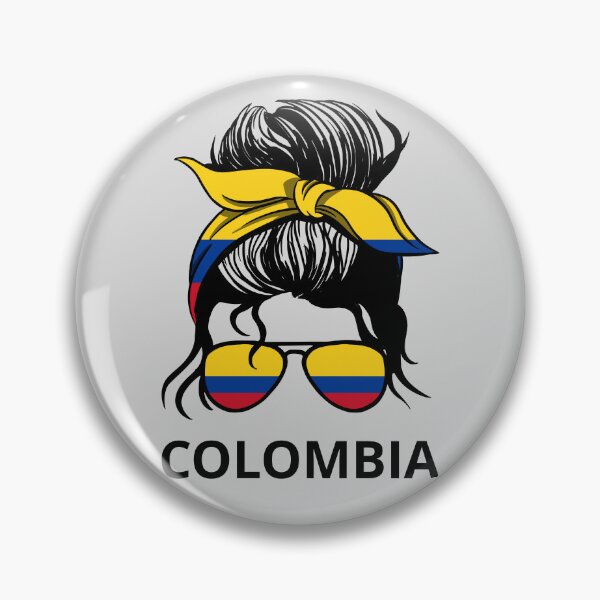 Item preview, Colombia Flag - Colombian Woman With Messy Bun I designed and sold by Lemon Pepper.