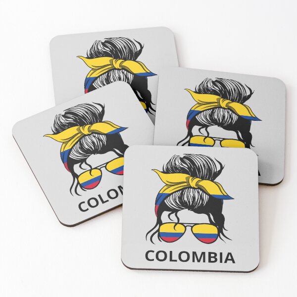 Item preview, Colombia Flag - Colombian Woman With Messy Bun I designed and sold by Lemon Pepper.