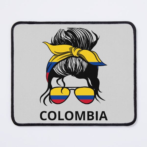 Item preview, Colombia Flag - Colombian Woman With Messy Bun I designed and sold by Lemon Pepper.