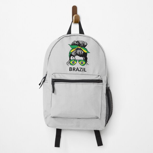 Item preview, Brazil Flag - Brazilian Woman With Messy Bun I designed and sold by Lemon Pepper.