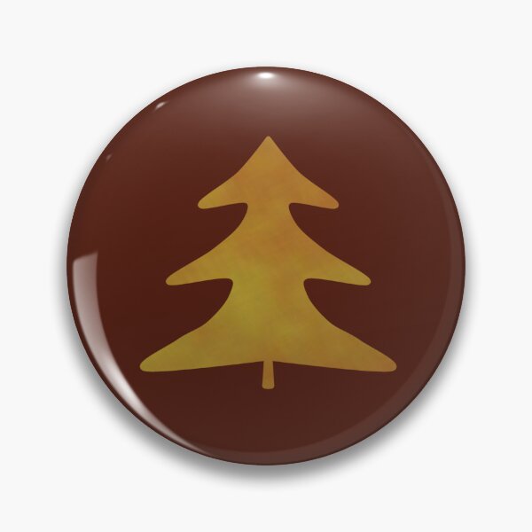 Item preview, Golden Pine Tree on brown - Calm, Sensory-Friendly designed and sold by CreaTwinkles.