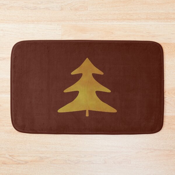 Item preview, Golden Pine Tree on brown - Calm, Sensory-Friendly designed and sold by CreaTwinkles.