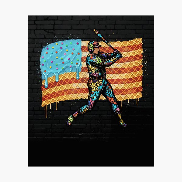 Item preview, Baseball Drip Boys Dripping Ice Cream Baseball American Flag designed and sold by merlinnears.