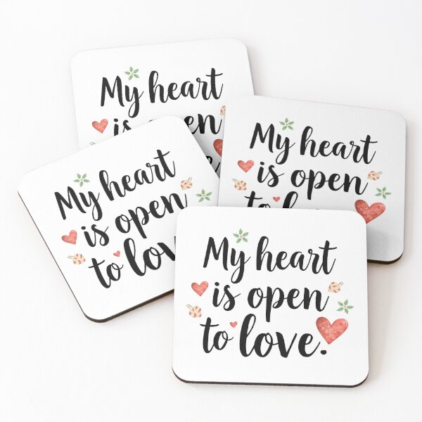 Item preview, Open Heart Christmas Affirmation Love Quote Art designed and sold by BrightVibesshop.
