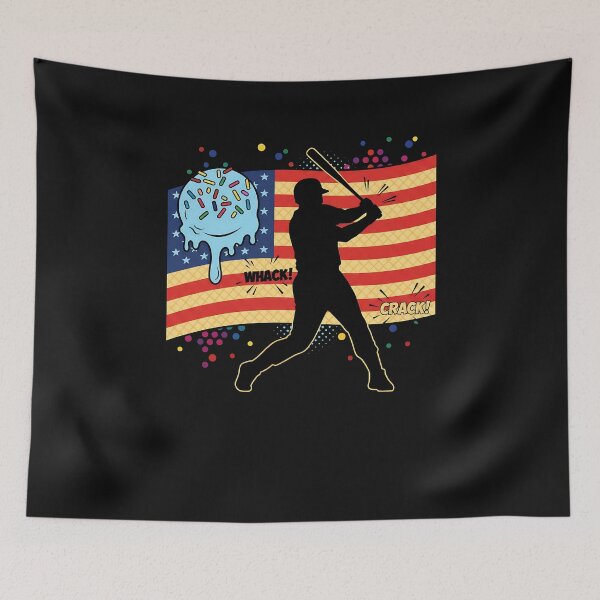 Item preview, Baseball Drip Boys Dripping Ice Cream Baseball American Flag designed and sold by merlinnears.