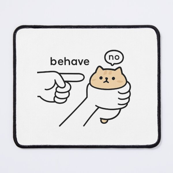 Item preview, Funny Sassy Cat "No Behave" Stubborn Kitten Meme Attitude designed and sold by haitrieuic96.