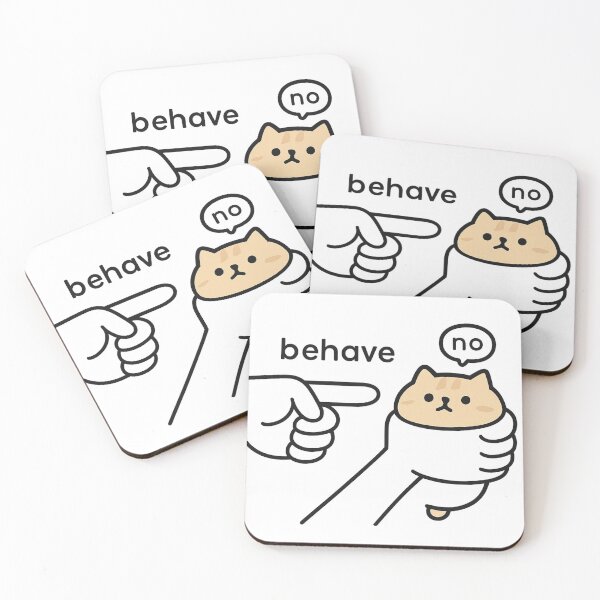 Item preview, Funny Sassy Cat "No Behave" Stubborn Kitten Meme Attitude designed and sold by haitrieuic96.