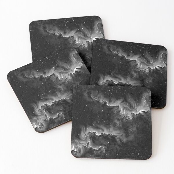 Item preview, Black and White Night Sky Aurora designed and sold by Krystals-Art.