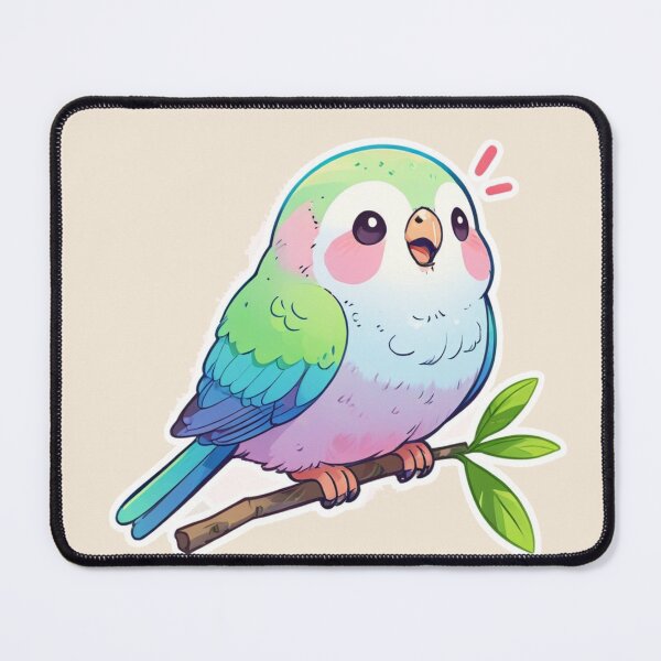 Item preview, Fluffy Parrot Friend – Cute Bird Sticker Design designed and sold by Wildtastic .