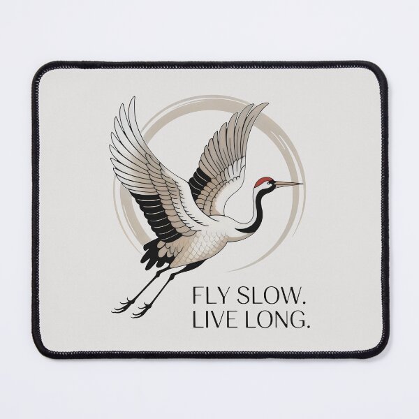 Item preview, Japandi-Style Composition Featuring Crane and Touch of Red designed and sold by SplashTastic.