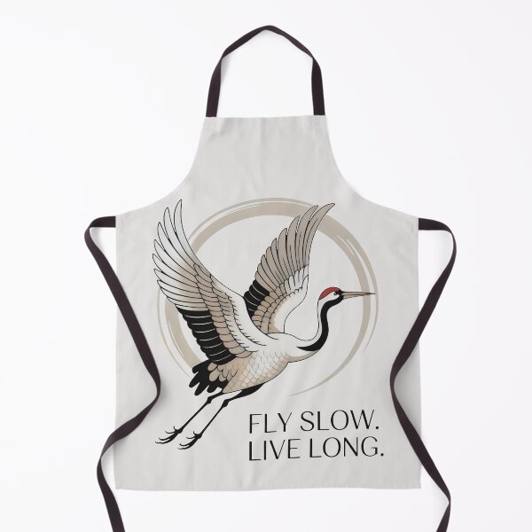 Item preview, Japandi-Style Composition Featuring Crane and Touch of Red designed and sold by SplashTastic.