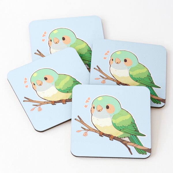 Item preview, Fluffy Parrot Friend – Cute Bird Sticker Design designed and sold by Wildtastic .