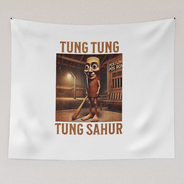 Item preview, Tung Tung Tung Sahur Italian Brainrot Meme T-Shirt designed and sold by WarrenyButlin.