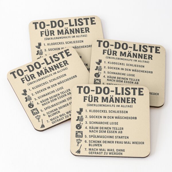 Item preview, To-do list for men – a fun gift for men, the perfect survival aid for everyday life! designed and sold by MrsMimpi.