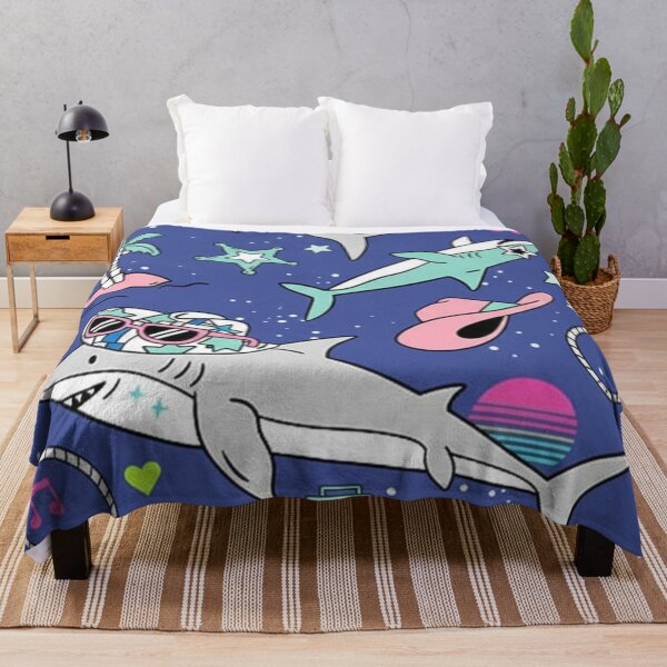 Item preview, Cool Cartoon Shark Party Beach Summer Seamless Pattern designed and sold by anandsiva2703.