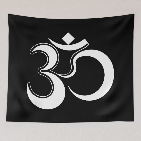 Item preview, White Om Symbol – Aum Crescent – Shadow Art designed and sold by altandesign.