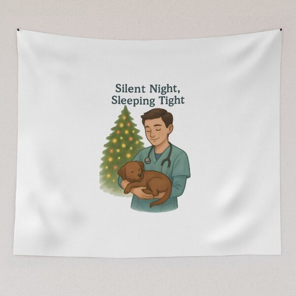Item preview, Silent Night, Sleeping Tight – Funny Anesthesiology Vet Christmas Design designed and sold by Bettybee00.
