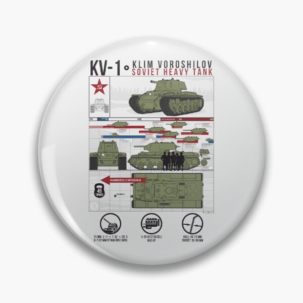 Item preview, Winter KV-1 Tank Infographic - Light Grey Technical Blueprint with Turret Evolution designed and sold by FAawRay.