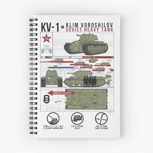 Item preview, Winter KV-1 Tank Infographic - Light Grey Technical Blueprint with Turret Evolution designed and sold by FAawRay.