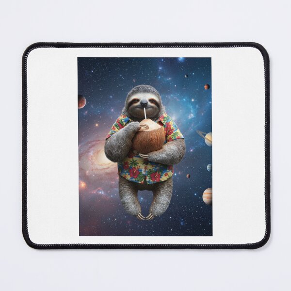 Item preview, Sloth in Galaxy laptop coconut happy birthday kawaii gift christmas designed and sold by CheeseBlueprint.