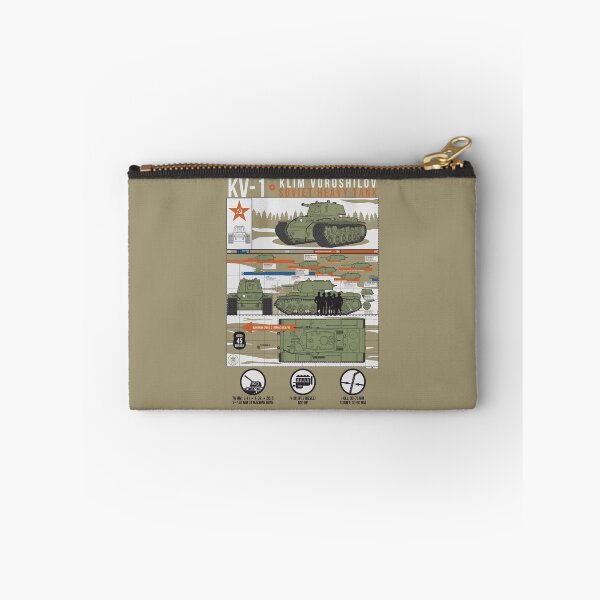 Item preview, Dark KV-1 Tank Infographic - Olive-Grey Military Blueprint with Turret Timeline designed and sold by FAawRay.
