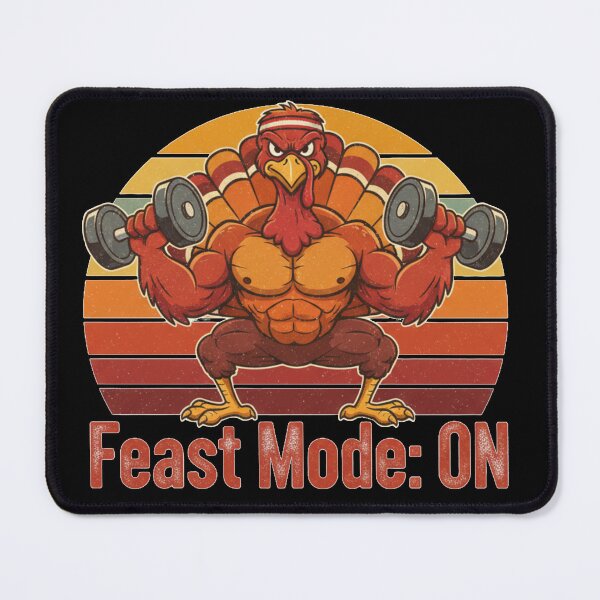 Item preview, Feast Mode ON – Funny Thanksgiving Gym Turkey Shirt designed and sold by A-Szczesniak.