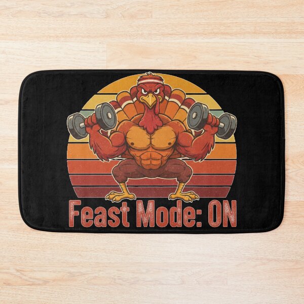 Item preview, Feast Mode ON – Funny Thanksgiving Gym Turkey Shirt designed and sold by A-Szczesniak.