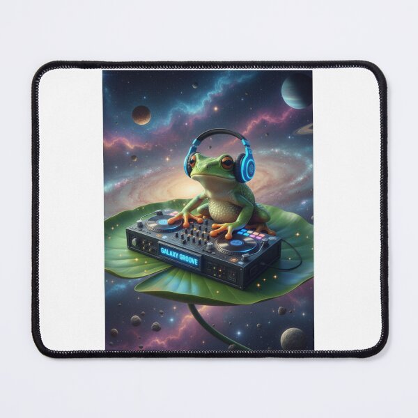 Item preview, DJ frog lilypad Galaxy Birthday Party Hat Happy Balloons designed and sold by CheeseBlueprint.