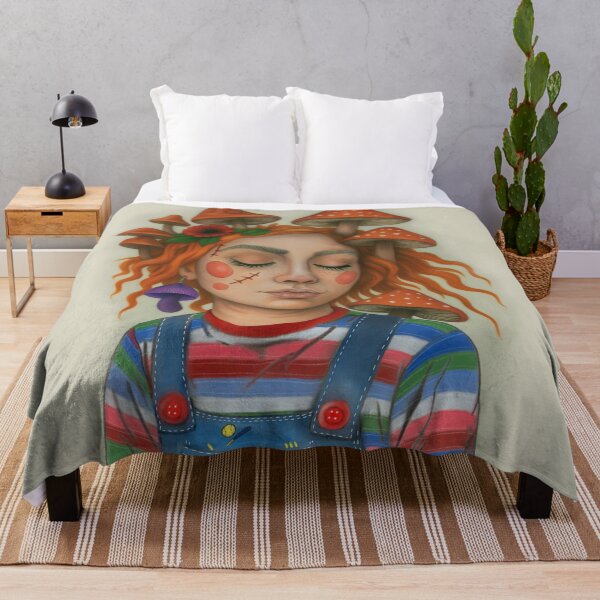 Item preview, Good Guys Inspired Mushroom Girl – Retro Fantasy Whimsical cottagecore designed and sold by DzurDesigns .