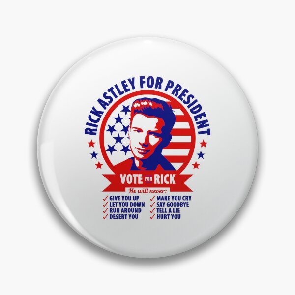 Item preview, Rick Astley President Campaign Parody Print designed and sold by johzenfra.