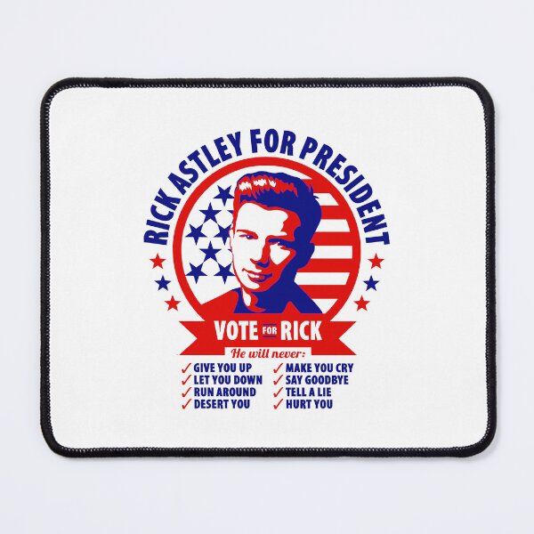 Item preview, Rick Astley President Campaign Parody Print designed and sold by johzenfra.