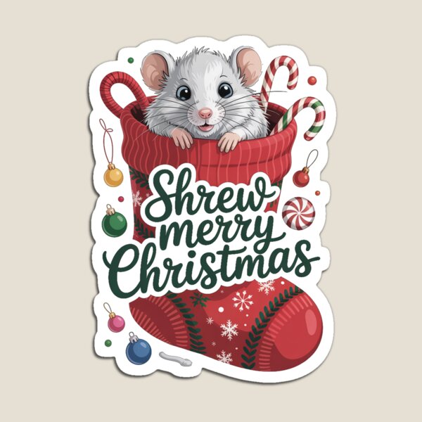 Item preview, Christmas Shrew rat Lover Gift Rare Animal Wildlife Art Tags designed and sold by kaka8888.