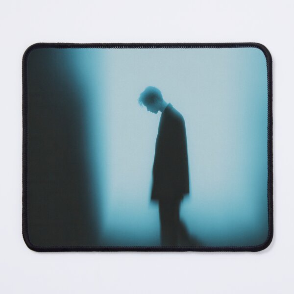 Item preview, Liminal Blue Figure Atmospheric Solitude Aesthetic Art Print designed and sold by WartonnoArt.