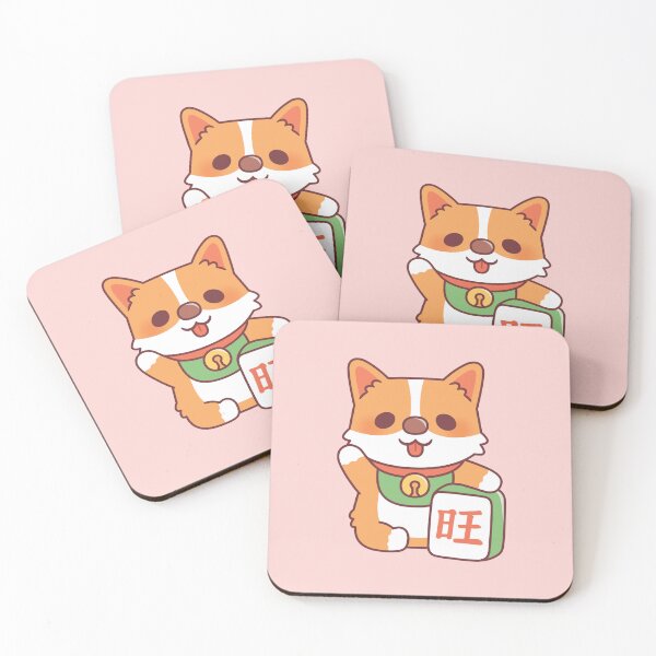 Item preview, Cute Lucky Corgi Puppy With Mahjong Tile Funny designed and sold by rustydoodle.