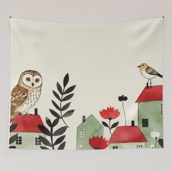 Item preview,  Owl and a bird  designed and sold by Design4uStudio.