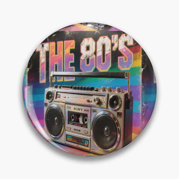 Item preview, Totally Rad 80's VIBES Retro TV Neon Pop Culture Nostalgia Design designed and sold by WHITE FLAME PRINTS.