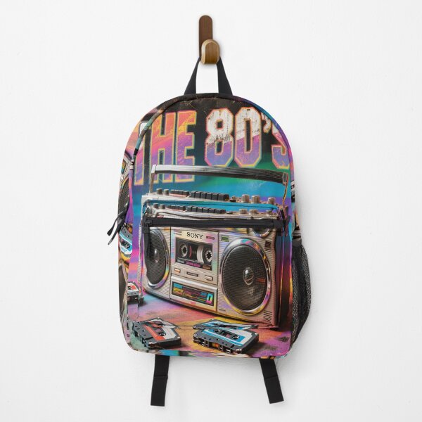 Item preview, Totally Rad 80's VIBES Retro TV Neon Pop Culture Nostalgia Design designed and sold by WHITE FLAME PRINTS.